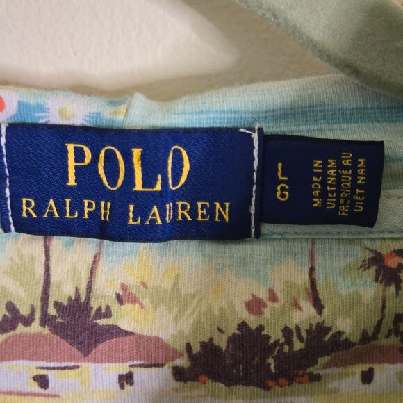 Polo Ralph Lauren Hawaiian Hula Girl Polo Bear Tropical Hoodie Size L - Picture 8 of 9